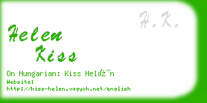 helen kiss business card